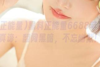 黑料正能量6688苹果版的真谛：翻阅黑暗，不忘幽默！